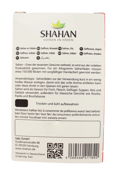 Shahan- Safran Fäden aus Iran in 0,5 und 1 Gramm